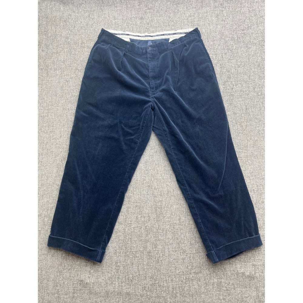VTG Polo Ralph Lauren Corduroy Pants Navy Blue Relaxed Fit Mens